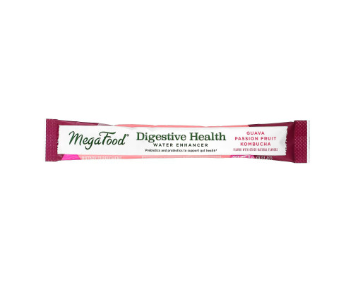 MegaFood, Digestive Health, Water Enhancer, Guava Passion Fruit Kombucha, 10 Packets, 0.21 oz (6 g) Each MegaFood, Digestive Health, Water Enhancer, Guava Passion Fruit Kombucha, 10 Packets, 0.21 oz (6 g) Each