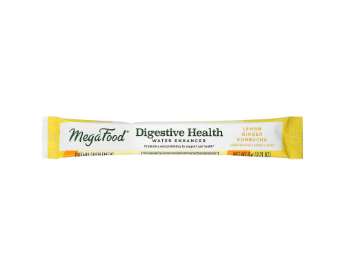 MegaFood, Digestive Health, Water Enhancer, Lemon Ginger Kombucha, 10 Packets, 0.21 oz (6 g) Each MegaFood, Digestive Health, Water Enhancer, Lemon Ginger Kombucha, 10 Packets, 0.21 oz (6 g) Each