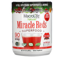 Macrolife Naturals, Miracle Reds, Superfood, Goji-Pomegranate-Acai-Mangosteen, 30 oz (850 g)