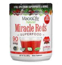 Macrolife Naturals, Miracle Reds, Superfood, Goji-Pomegranate-Acai-Mangosteen, 30 oz (850 g)
