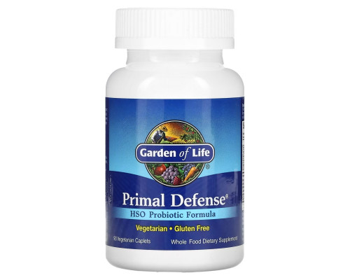 Garden of Life Primal Defense Формула содержащая пробиотик HSO 90 вегетарианских капсул Garden of Life Primal Defense Формула содержащая пробиотик HSO 90 вегетарианских капсул