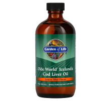 Garden of Life Масло из печени исландской трески Olde World со вкусом лимонной мяты (236 мл)