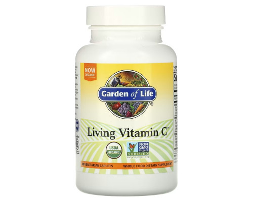 Garden of Life Живой витамин С 60 растительных капсул Garden of Life Живой витамин С 60 растительных капсул