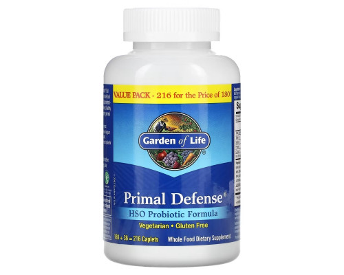 Garden of Life Primal Defense формула с пробиотиками ГПО 216 капсуловидных таблеток