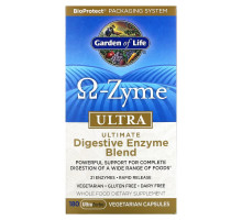Garden of Life Ω-Zyme Ultra Комплекс пищеварительных ферментов 180 вегетарианских капсул UltraZorbe