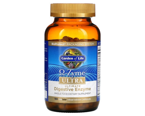 Garden of Life Ω-Zyme Ultra Комплекс пищеварительных ферментов 180 вегетарианских капсул UltraZorbe Garden of Life Ω-Zyme Ultra Комплекс пищеварительных ферментов 180 вегетарианских капсул UltraZorbe