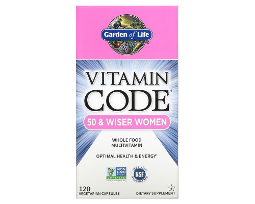Garden of Life Vitamin Code Женщинам от 50 и старше 120 растительных капсул UltraZorbe Garden of Life Vitamin Code Женщинам от 50 и старше 120 растительных капсул UltraZorbe