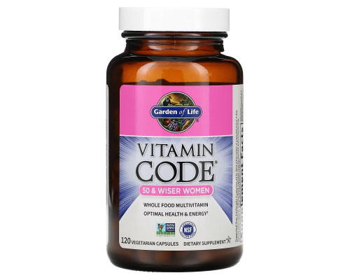Garden of Life Vitamin Code Женщинам от 50 и старше 120 растительных капсул UltraZorbe Garden of Life Vitamin Code Женщинам от 50 и старше 120 растительных капсул UltraZorbe