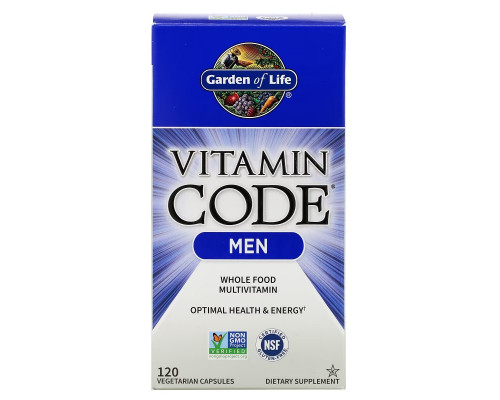 Garden of Life Vitamin Code для мужчин 120 овощных капсул Garden of Life Vitamin Code для мужчин 120 овощных капсул