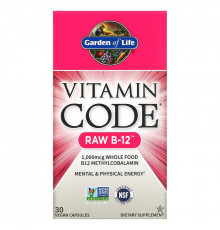 Garden of Life Витаминный код Raw B-12 30 веганских капсул