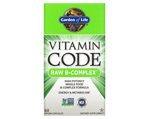 Garden of Life Натуральный комплекс витаминов группы В 60 растительных капсул от UltraZorbe Garden of Life Натуральный комплекс витаминов группы В 60 растительных капсул от UltraZorbe