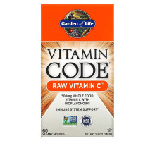 Garden of Life Vitamin Code  витамин С из сырых продуктов 60 веганских капсул