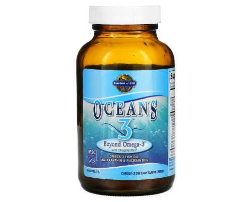 Garden of Life Oceans 3 Beyond Omega-3 с OmegaXanthin 60 капсул Garden of Life Oceans 3 Beyond Omega-3 с OmegaXanthin 60 капсул