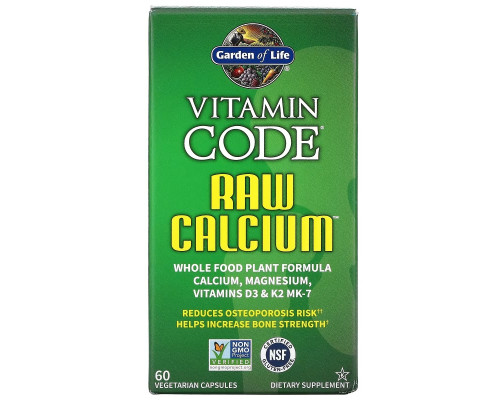Garden of Life Vitamin Code Натуральный кальций 75 вегетарианских капсул Garden of Life Vitamin Code Натуральный кальций 75 вегетарианских капсул