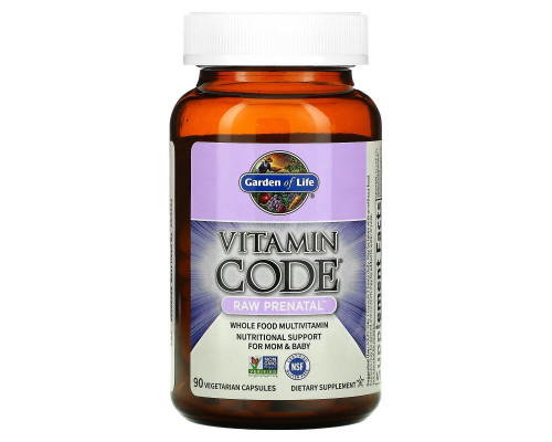 Garden of Life Витаминный код дородовые капсулы 90 растительных капсул Garden of Life Витаминный код дородовые капсулы 90 растительных капсул
