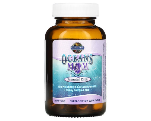 Garden of Life Oceans Mom дородовой DHA со вкусом клубники 30 мягких капсул Garden of Life Oceans Mom дородовой DHA со вкусом клубники 30 мягких капсул