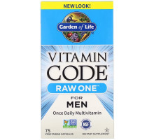 Garden of Life Raw One Мультивитамины для мужчин 75 растительных капсул