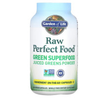 Garden of Life Perfect Food Raw Сырые зеленые суперпродукты 240 вегетарианских капсул UltraZorbe