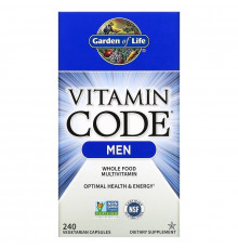Garden of Life Витаминный код для мужчин 240 вегетарианских капсул UltraZorbe