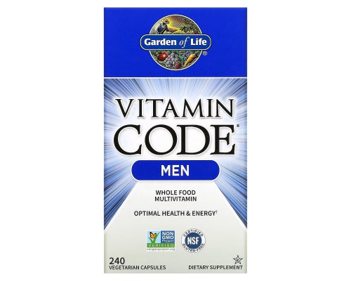 Garden of Life Витаминный код для мужчин 240 вегетарианских капсул UltraZorbe