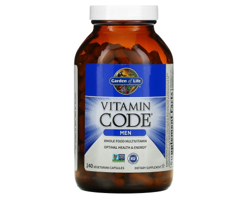 Garden of Life Витаминный код для мужчин 240 вегетарианских капсул UltraZorbe