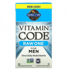 Garden of Life, Vitamin Code, Raw One For Men Once Daily Multivitamin, 30 Vegetarian Capsules