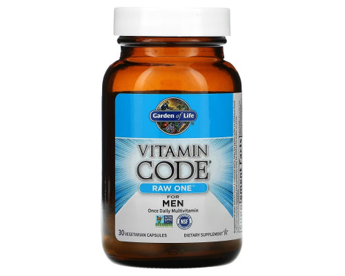 Garden of Life, Vitamin Code, Raw One For Men Once Daily Multivitamin, 30 Vegetarian Capsules