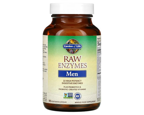 Garden of Life Сырые ферменты для мужчин 90 капсул на растительной основе Garden of Life Сырые ферменты для мужчин 90 капсул на растительной основе