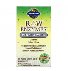Garden of Life RAW Ферменты для мужчин от 50 и старше 90 вегетарианских капсул