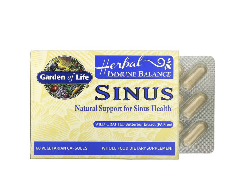 Garden of Life Баланс иммунитета синусит 60 овощных капсул Garden of Life Баланс иммунитета синусит 60 овощных капсул