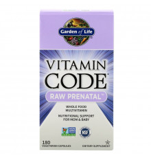 Garden of Life Витаминный код сырые витамины для беременных 180 вегетарианских капсул