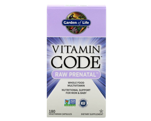 Garden of Life Витаминный код сырые витамины для беременных 180 вегетарианских капсул Garden of Life Витаминный код сырые витамины для беременных 180 вегетарианских капсул