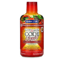Garden of Life Vitamin Code Жидкий Мультивитаминная формула Вкус фруктовый пунш 30 жидких унции (900 мл)