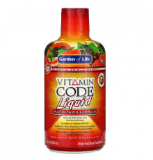 Garden of Life Vitamin Code Жидкий Мультивитаминная формула Вкус фруктовый пунш 30 жидких унции (900 мл)