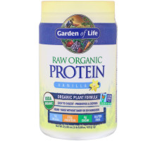 Garden of Life, Органический сырой белок, органическая белковая формула, со вкусом ванили, 22 унции (631 г)