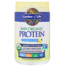 Garden of Life, Органический сырой белок, органическая белковая формула, со вкусом ванили, 22 унции (631 г)