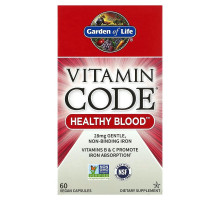Garden of Life Vitamin Code Здоровая кровь 60 веганских капсул
