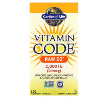 Garden of Life Vitamin Code необработанный витамин D3 2000 МЕ 120 капсул UltraZorbe
