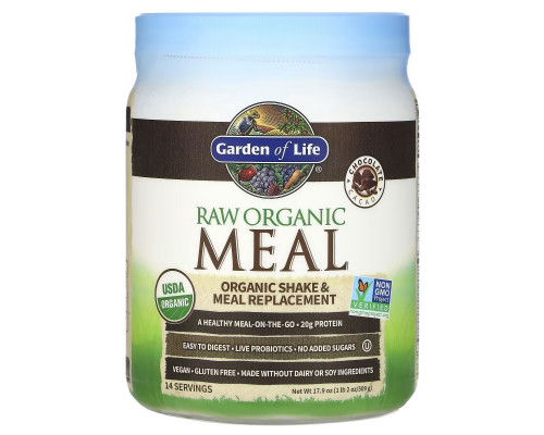 Garden of Life RAW Meal натуральный заменитель пищи или закуски с шоколадным какао 1.34 фунта (606 г) Garden of Life RAW Meal натуральный заменитель пищи или закуски с шоколадным какао 1.34 фунта (606 г)