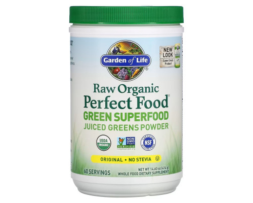 Garden of Life Свежее органическое зеленое суперпитание Perfect Food 17 унций (481 г) Garden of Life Свежее органическое зеленое суперпитание Perfect Food 17 унций (481 г)