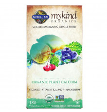 Garden of Life KIND Organics органический растительный кальций 180 веганских таблеток