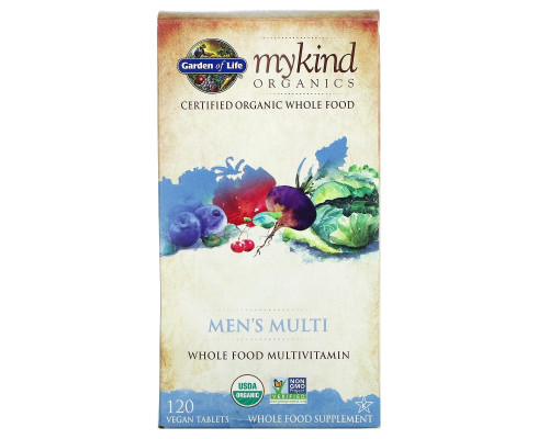 Garden of Life KIND Organics Мультивитамины для мужчин 120 веганских таблеток Garden of Life KIND Organics Мультивитамины для мужчин 120 веганских таблеток