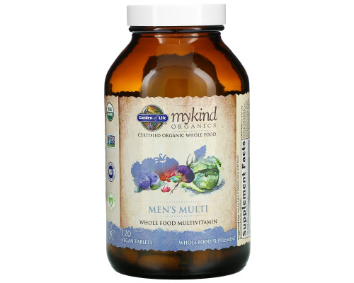 Garden of Life KIND Organics Мультивитамины для мужчин 120 веганских таблеток Garden of Life KIND Organics Мультивитамины для мужчин 120 веганских таблеток