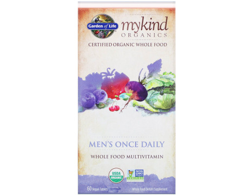 Garden of Life KIND Organics Men's Once Daily 60 веганских таблеток Garden of Life KIND Organics Men's Once Daily 60 веганских таблеток