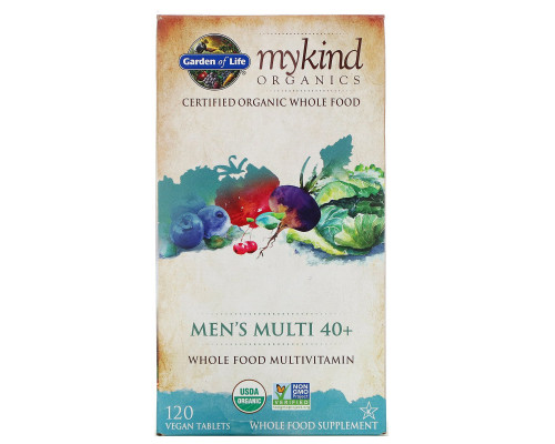 Garden of Life KIND Organics Men's Multi 40+ 120 веганских таблеток Garden of Life KIND Organics Men's Multi 40+ 120 веганских таблеток