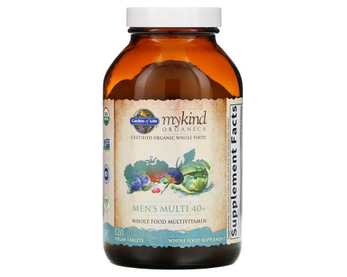 Garden of Life KIND Organics Men's Multi 40+ 120 веганских таблеток Garden of Life KIND Organics Men's Multi 40+ 120 веганских таблеток