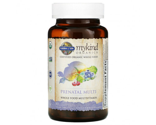 Женское здоровье MyKind Organics, Prenatal Multi, 90 Vegan Tablets Женское здоровье MyKind Organics, Prenatal Multi, 90 Vegan Tablets