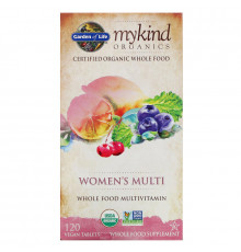 Garden of Life KIND Organics Мультивитамины для женщин 120 веганских таблеток