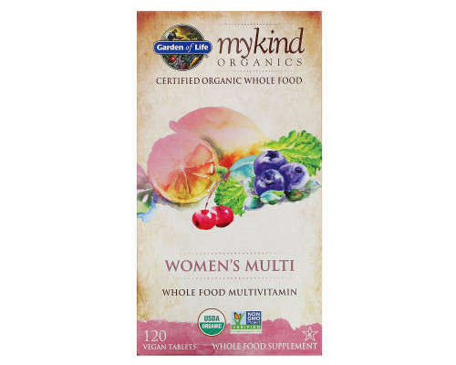 Garden of Life KIND Organics Мультивитамины для женщин 120 веганских таблеток Garden of Life KIND Organics Мультивитамины для женщин 120 веганских таблеток