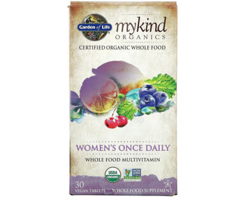 Витаминно-минеральные комплексы MyKind Organics, Women's Once Daily , 30 Vegan Tablets Витаминно-минеральные комплексы MyKind Organics, Women's Once Daily , 30 Vegan Tablets